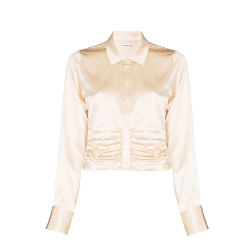 Reformation Kendall Silk Top size 8